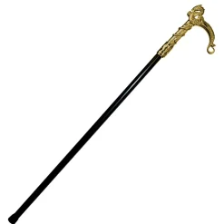 Gehstock / Spazierstock mit Drachenkopf, Gold, Länge ca. 120 cm