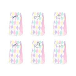 Geschenktüten aus Papier Einhorn – 8x18 cm - 6 Stück