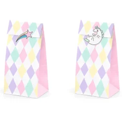 Geschenktüten aus Papier Einhorn – 8x18 cm - 6 Stück