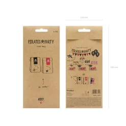 Geschenktüten aus Papier Piraten – 8x18 cm – 6 Stück