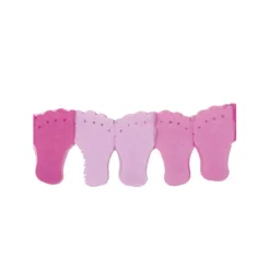 Girlande Füßchen pink aus Seidenpapier, 6 m