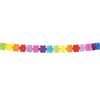 Girlande Flower Power aus Papier, 4m, bunt