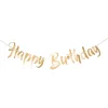 Girlande Happy Birthday gold glänzend, 1 m