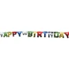Girlande Happy Birthday Metallic bunt, 1.5 m