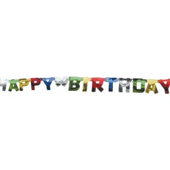 Girlande Happy Birthday Metallic bunt, 1.5 m