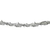 Girlande kurze Fransen, silber 4 m