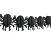 Girlande Spinnen aus Papier, schwarz, 4 m