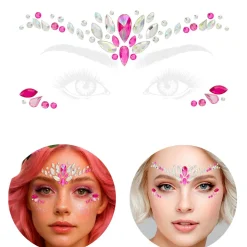 Glitzersteine fürs Gesicht, Charm, rosa