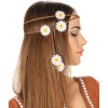 Haarband braun, Peace & Blumen