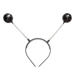 Haarreif Glitter-Antenne, schwarz