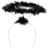 Haarreif Heiligenschein, schwarz mit Glitter