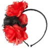 Haarreif schwarz-rote Glitter-Rosen
