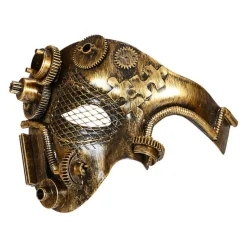 Halbmaske Steampunk, kupferfarben