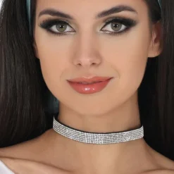 Halsband / Choker in Diamanten-Optik