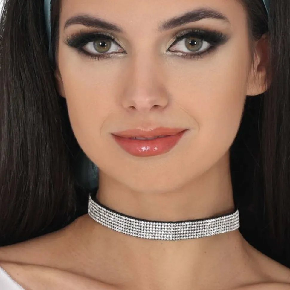 Halsband / Choker in Diamanten-Optik