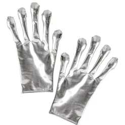 Handschuhe Alien, silber mit langen dicken Fingern