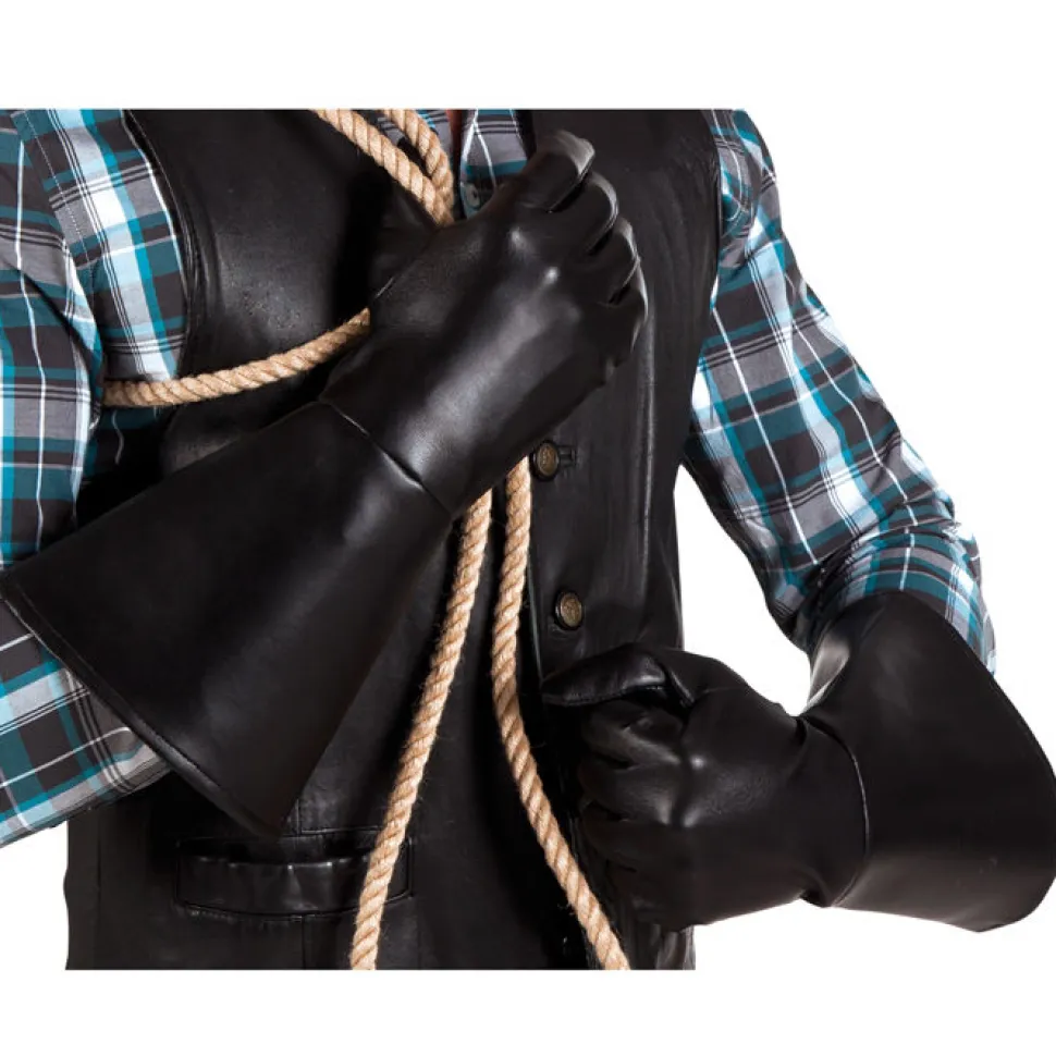 Handschuhe Cowboy / Biker, schwarz