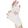 Handschuhe gestrickt, fingerlos, weiß