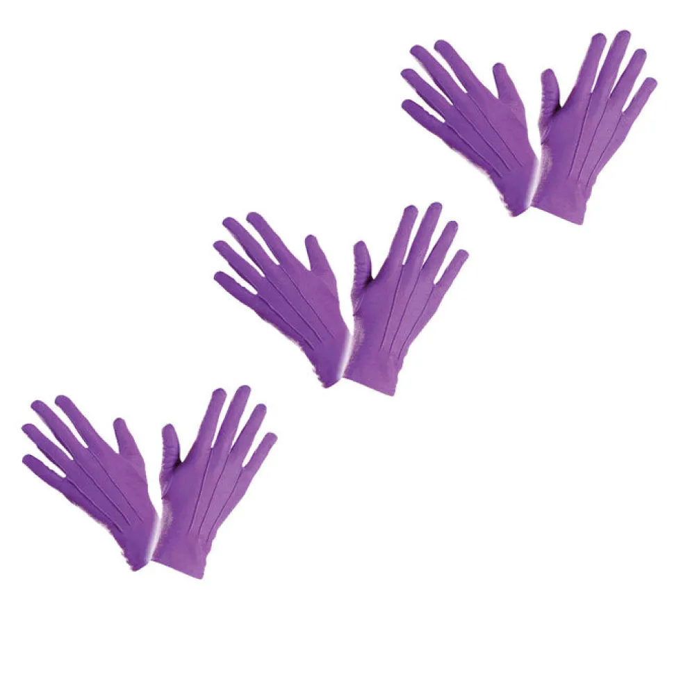 Handschuhe, violett, one size, 12 Stück