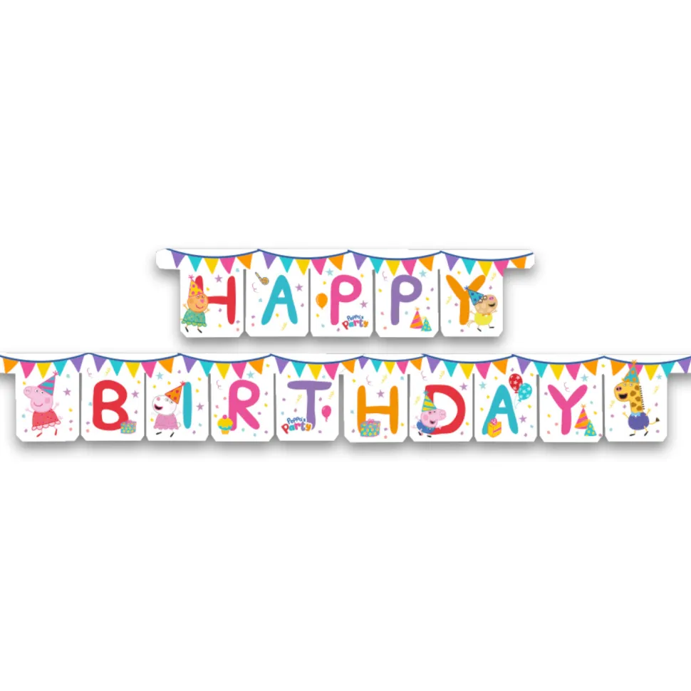 Happy Birthday Girlande Peppa Pig, Länge 3m
