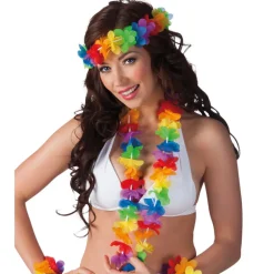 Hawaii-Set: Hulakette, Stirn-, Arm-, & Knöchelband