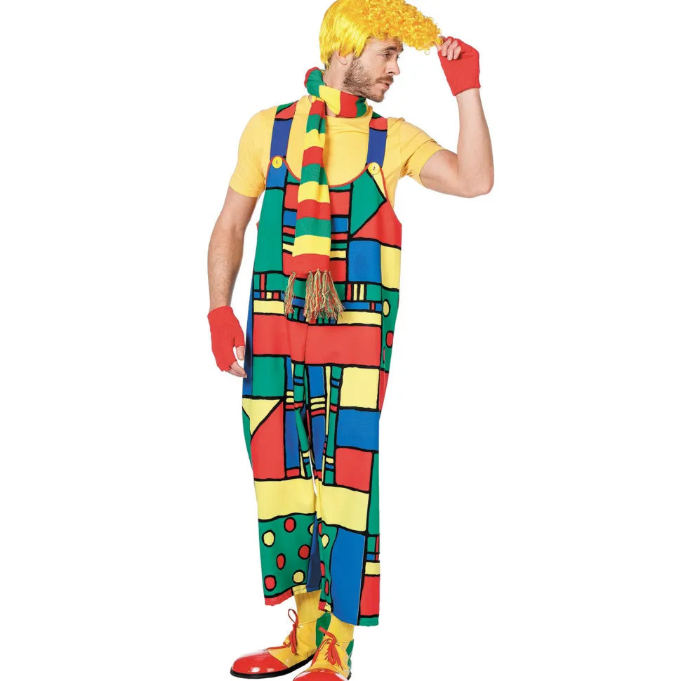 Herren-Kostüm Clown-Latzhose, Gr. 50-52