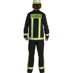 Herren-Kostüm Feuerwehrmann, schwarz Gr 46-48