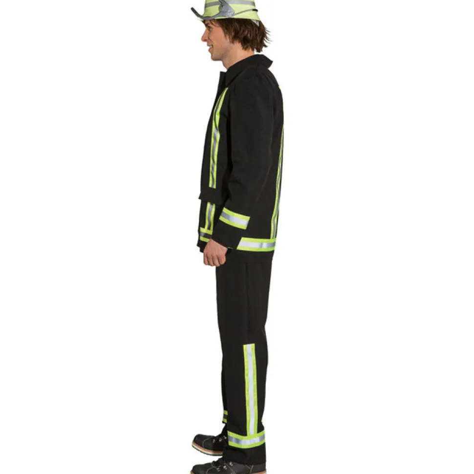 Herren-Kostüm Feuerwehrmann, schwarz Gr 46-48