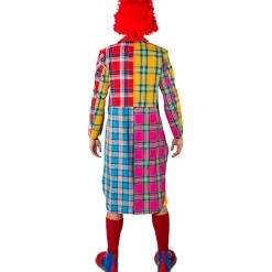 Herren-Kostüm Frack Patchwork Clown, Gr. 48-50