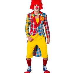Herren-Kostüm Frack Patchwork Clown, Gr. 48-50