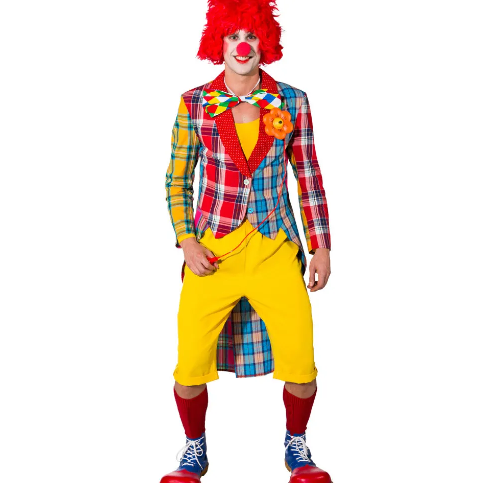 Herren-Kostüm Frack Patchwork Clown, Gr. 48-50