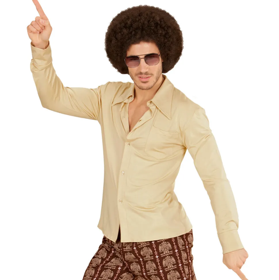 Herren-Kostüm Hemd, beige, Gr. S-M