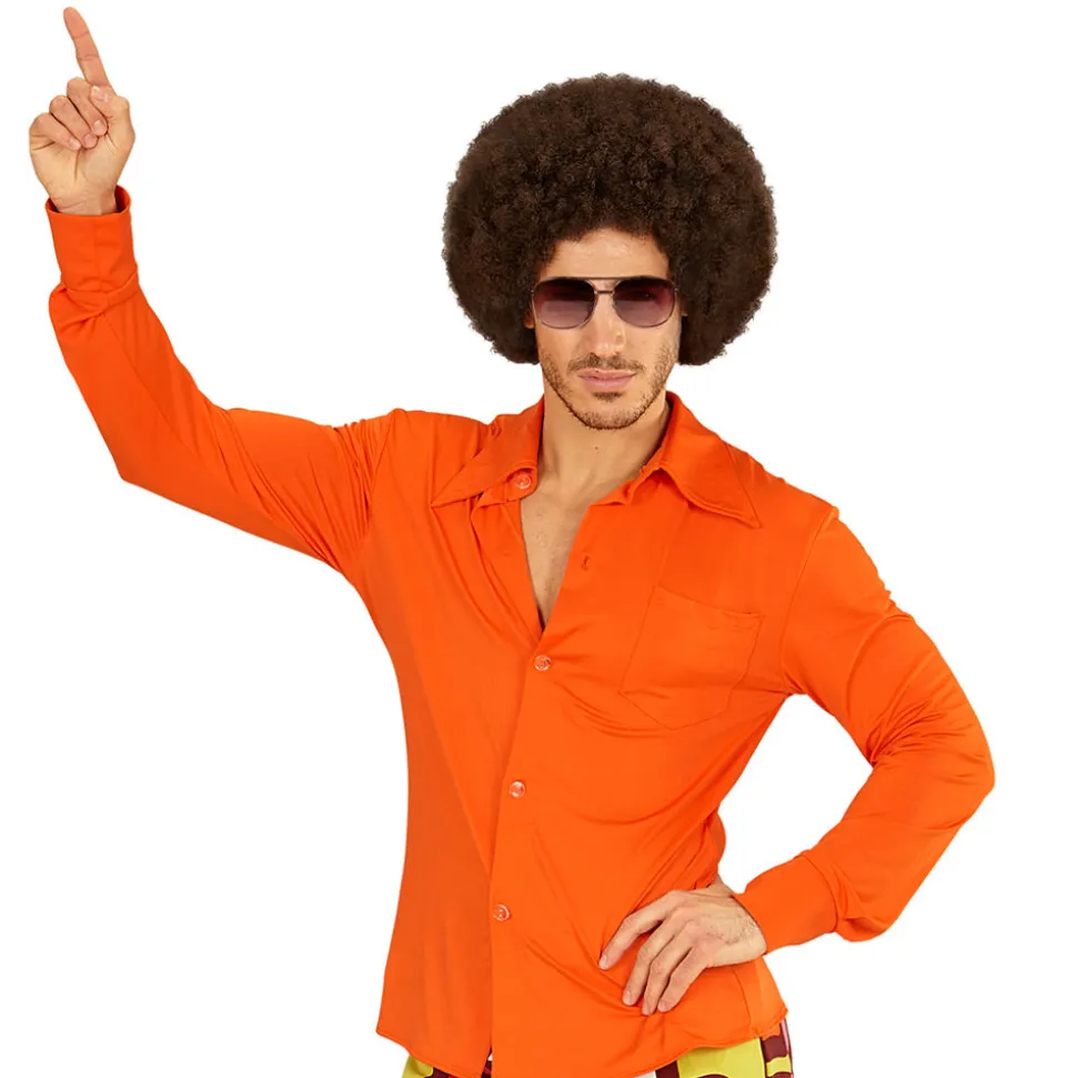 Herren-Kostüm Hemd, orange, Gr. S-M