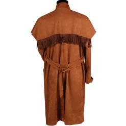 Herren-Kostüm Jacke Wildwest, braun, Gr. S, Westernmantel