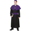 Herren-Kostüm Kardinal, lila/schwarz, Gr. 50-52