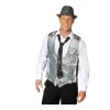 Herren-Weste Pailletten, silber, Gr. 48-50