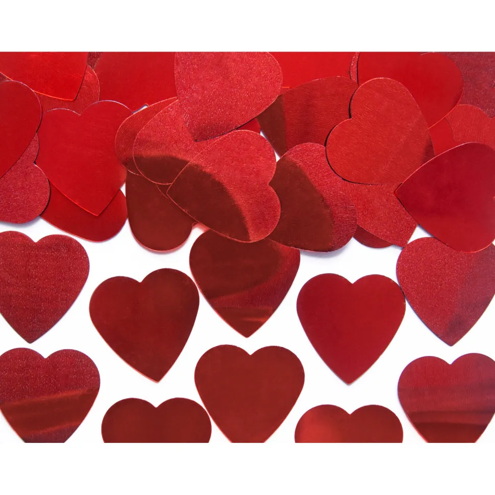 Herzkonfetti Metallic – Rot – ca. 25mm – 10 g