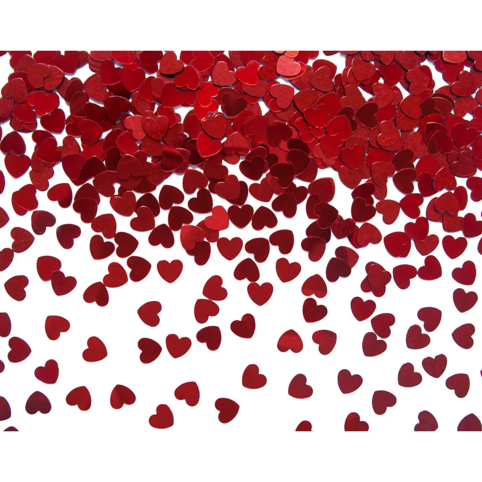 Herzkonfetti Metallic – Rot – 5mm – 30 g