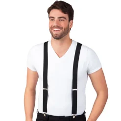 Hosenträger Basic mit breiten Trägern, schwarz