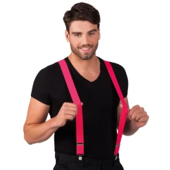 Hosenträger Basic mit breiten Trägern, rosa