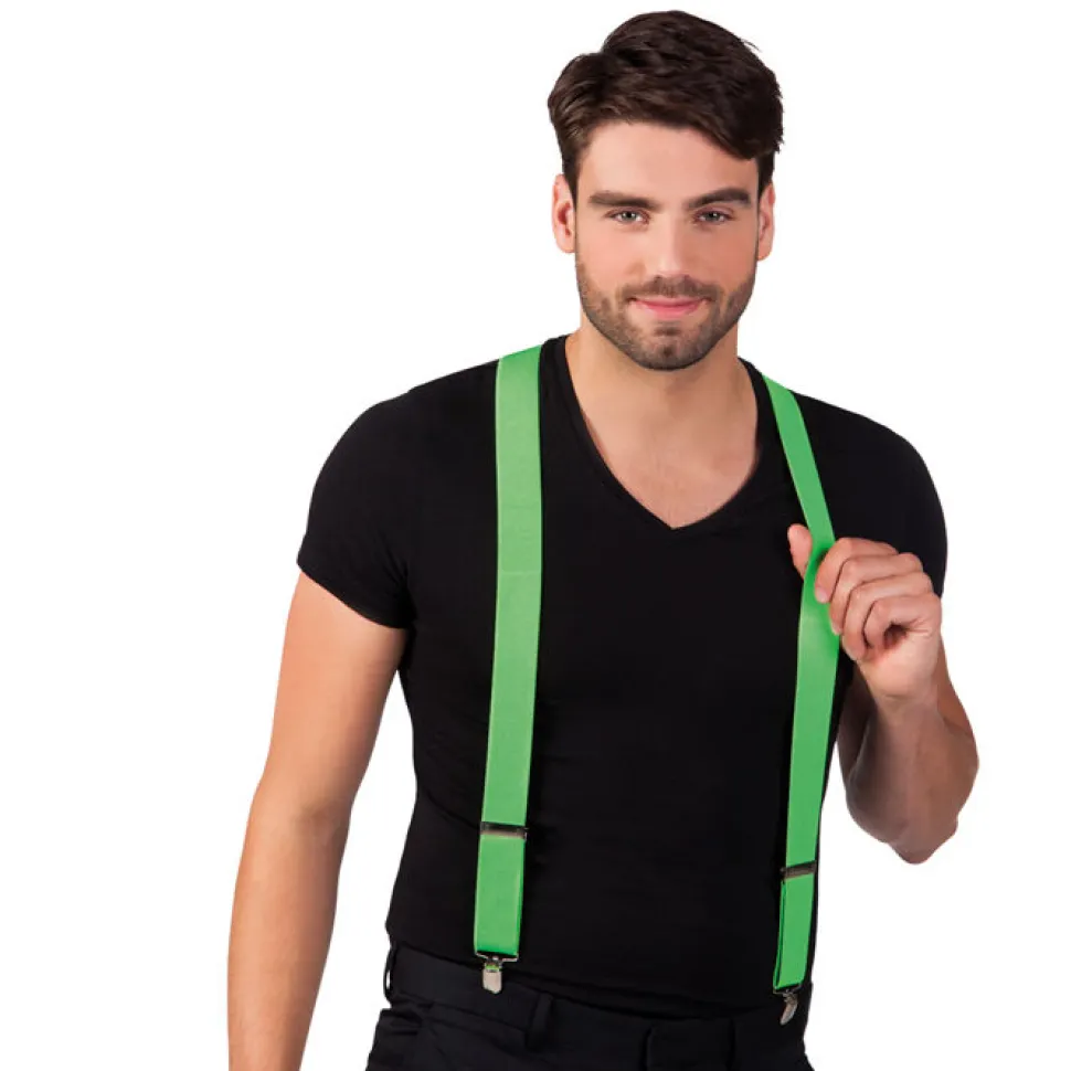 Hosenträger Basic mit breiten Trägern, neongrün