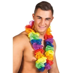 Hulakette Regenbogen XL