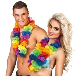 Hulakette Regenbogen XL