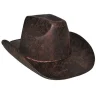 Hut Cowboy, braun, Waschlederoptik