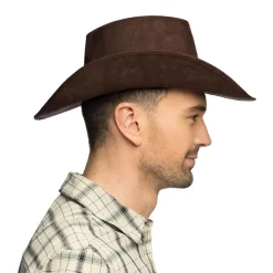 Hut Cowboy Brody, Wildlederoptik, Braun, Einheitsgröße