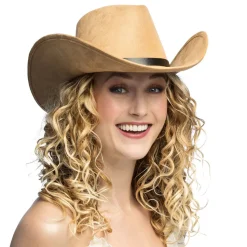 Hut Cowboy Bronco, Einheitsgröße, Beige