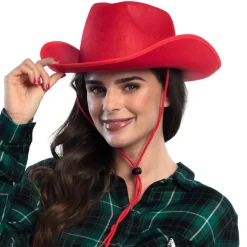 Hut Cowboy Classic Color aus Filz, rot