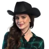Hut Cowboy Classic Color aus Filz schwarz