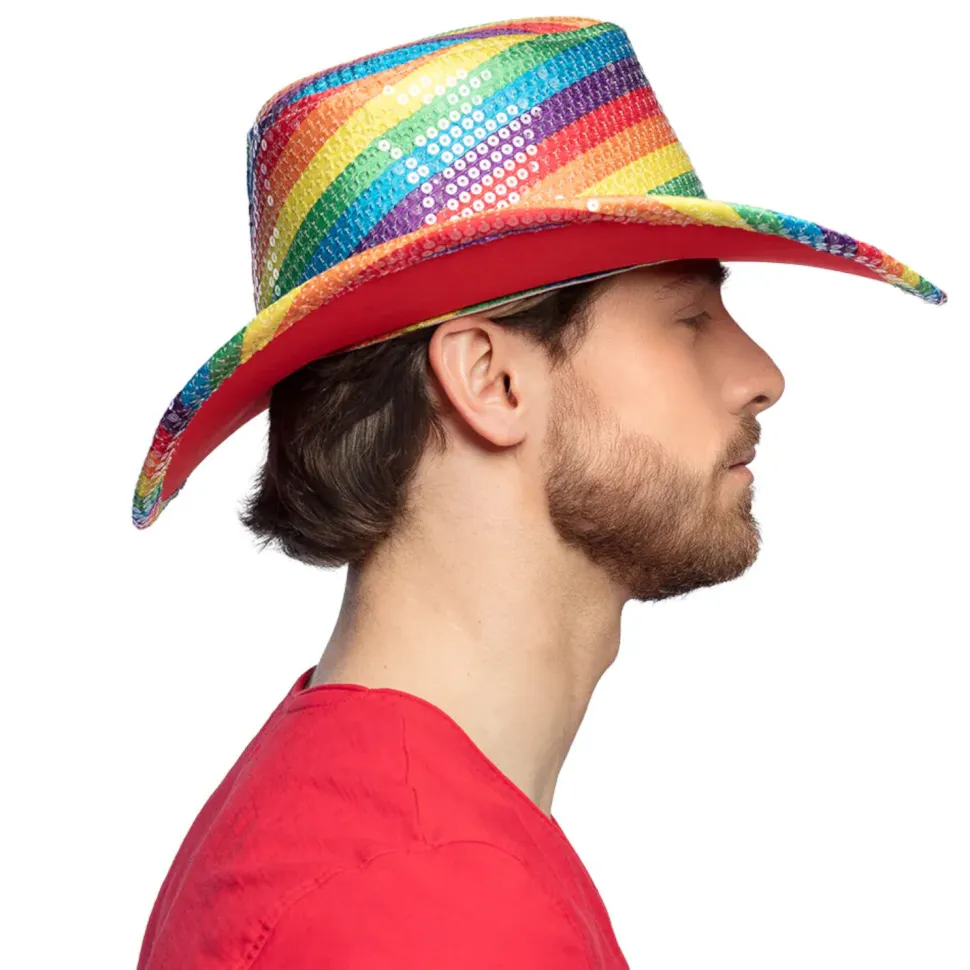 Hut Cowboy Pride, Einheitsgröße, Regenbogen