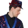 Hut Fedora Wendepailletten, rot-blau